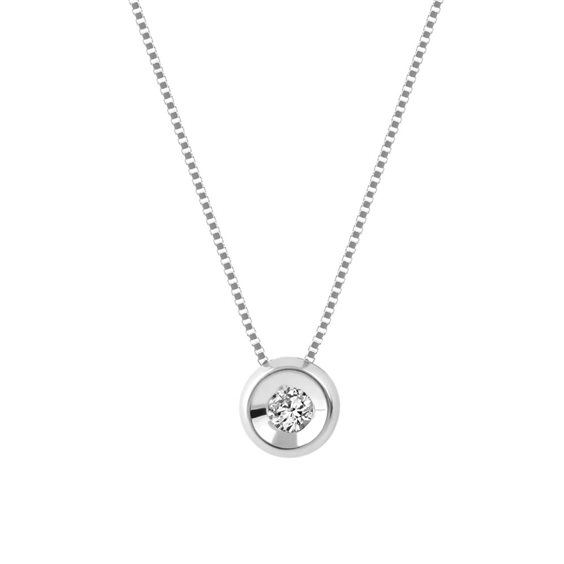 Collar Demetra Mujer ESSENTIAL in Oro blanco Diamante 031.004.W.A2 - 031.004.W.A2